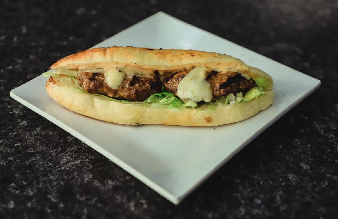 Beef Kofta Sandwich with Cheese