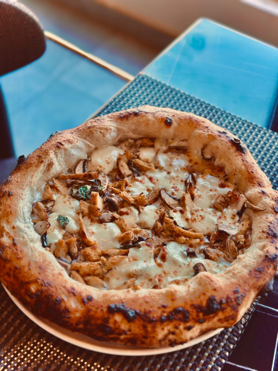 Chicken and Arugula Pizza
