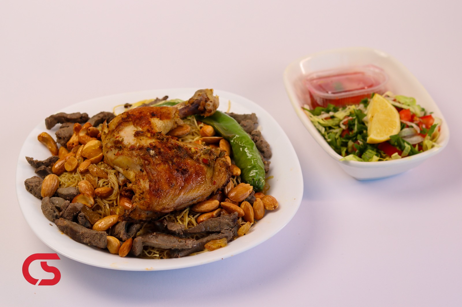 Ambokha with shawarma and nuts