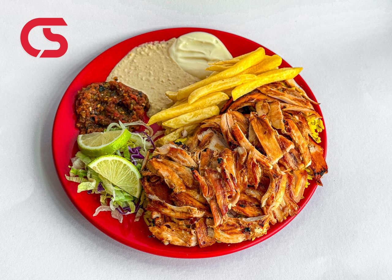 Chicken shawarma meal