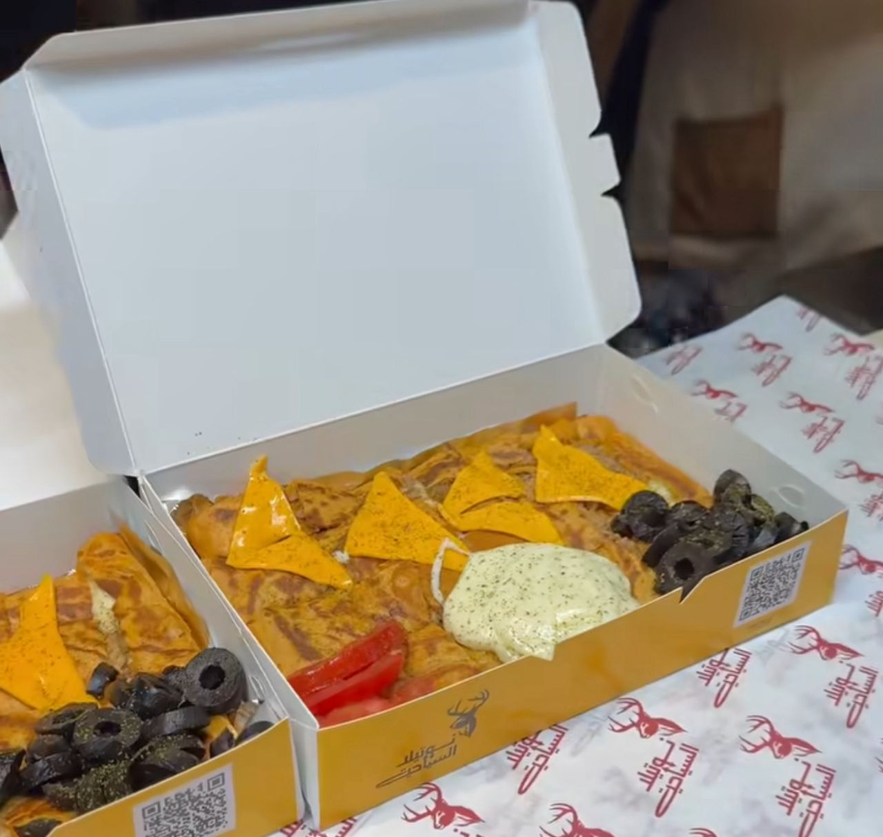 Cheese and tuna crepe