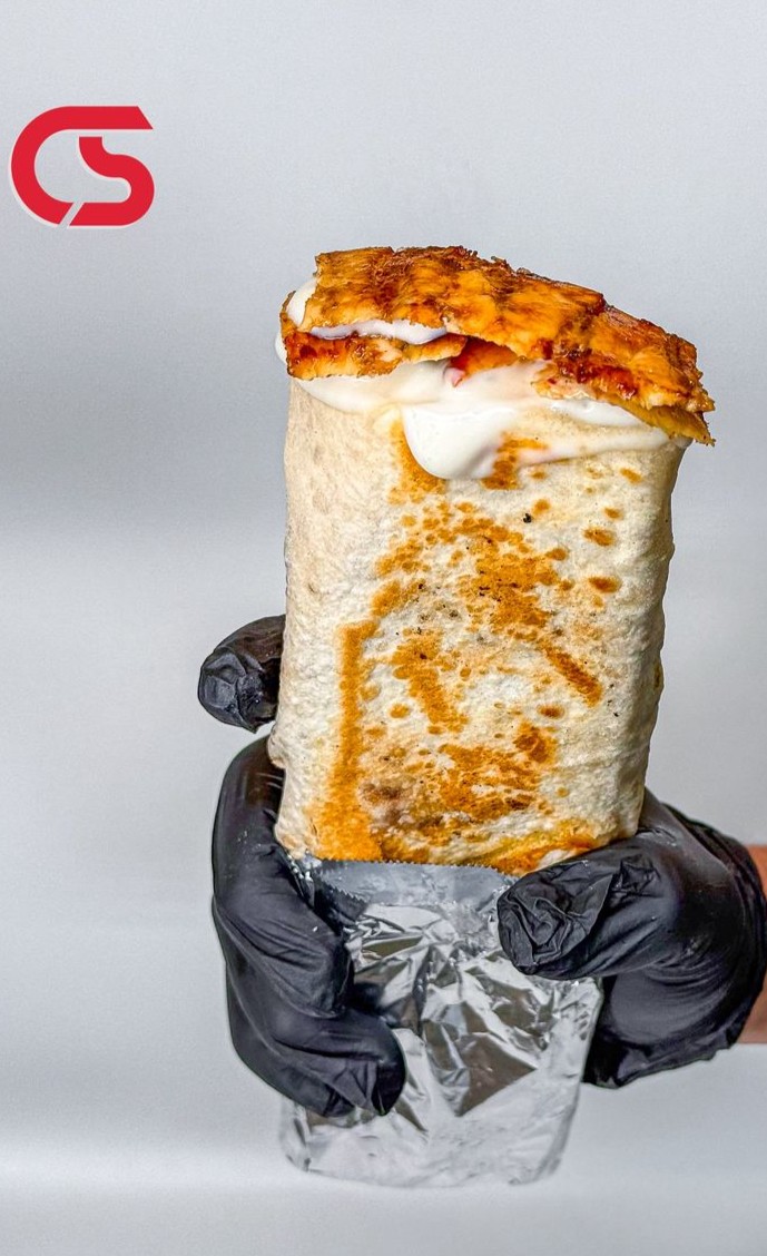 Shawarma pie with cheese