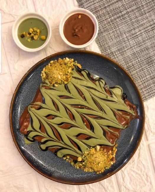 Pistachio and Nutella Crepe