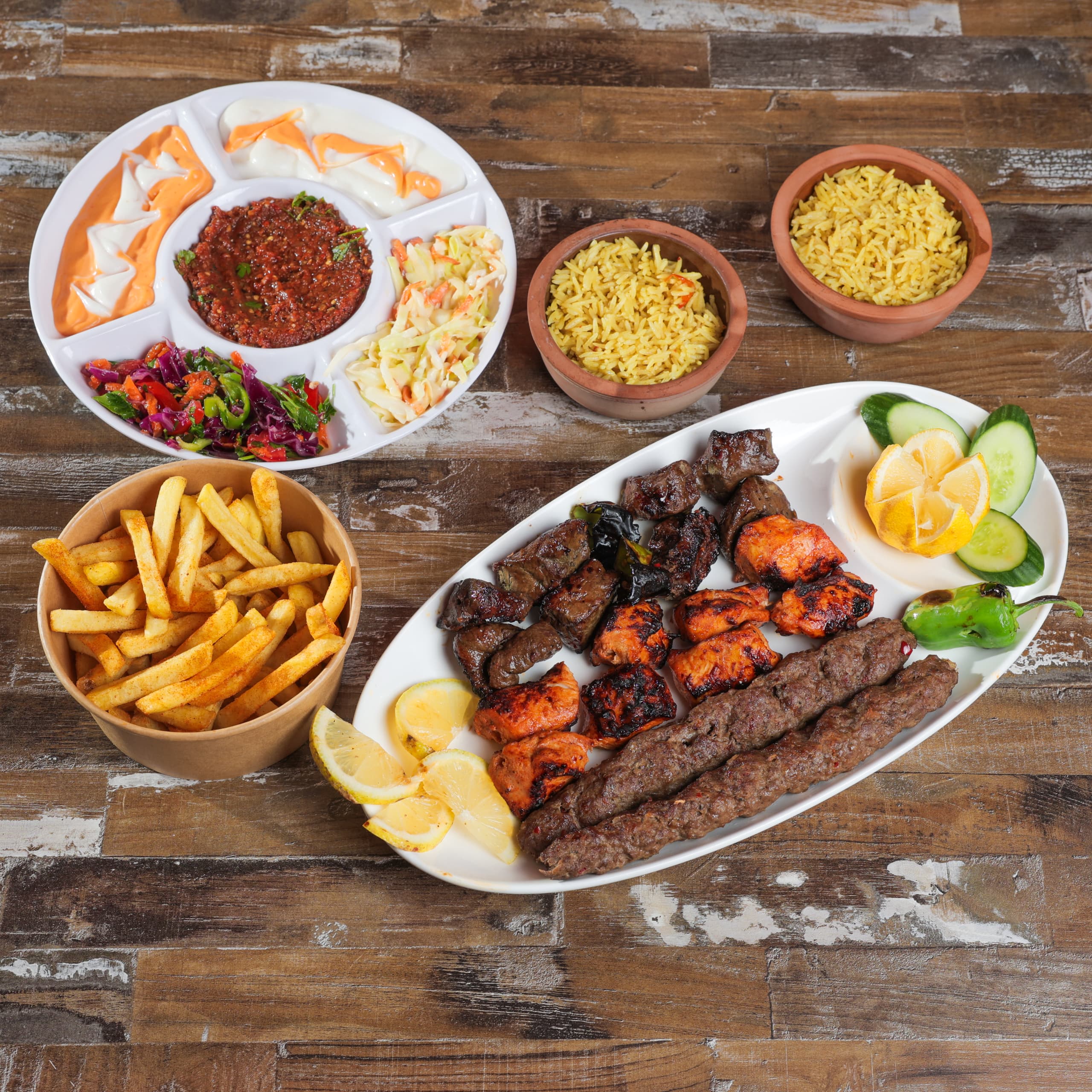 Mixed grill meal - 6 skewers