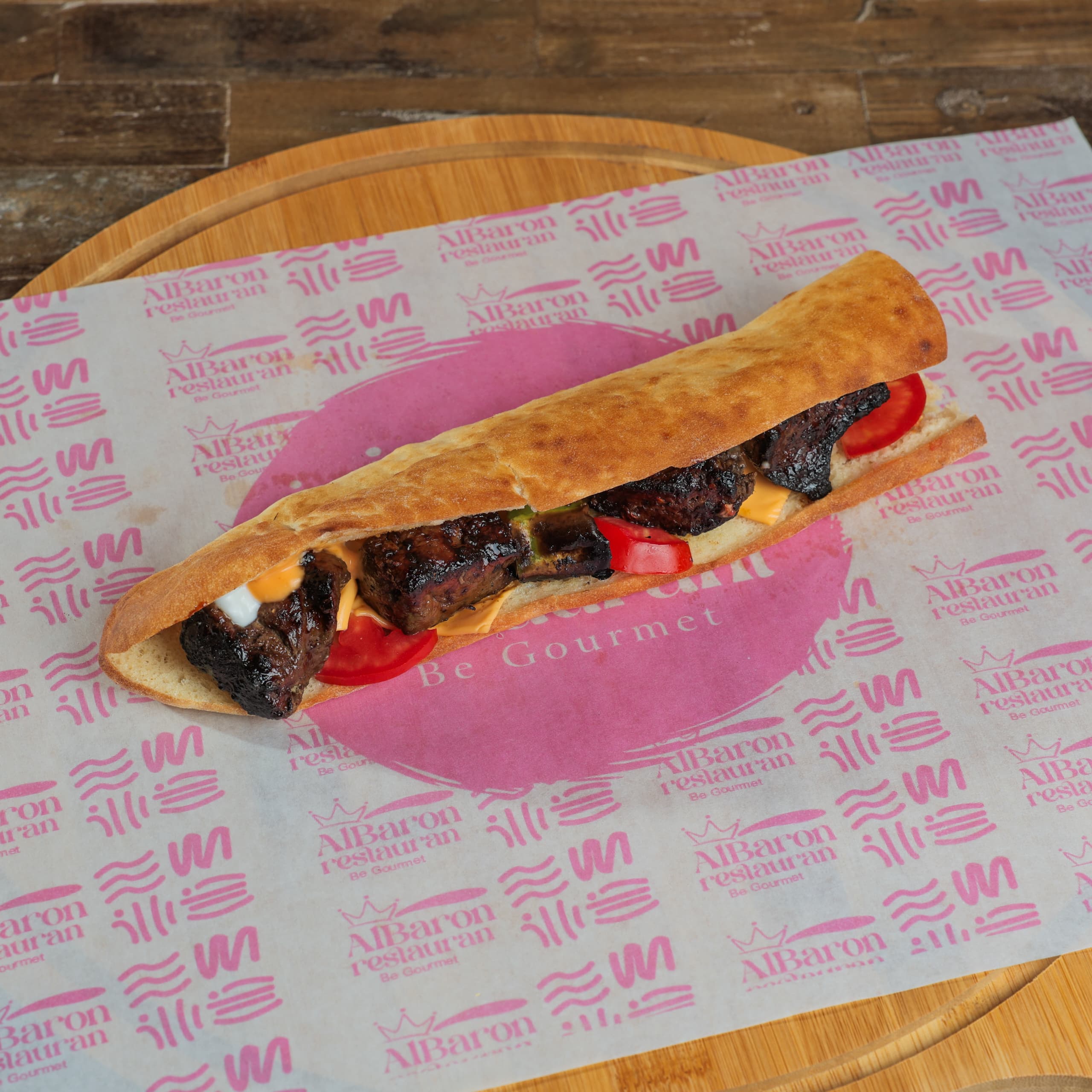 Liver Skewers Sandwich
