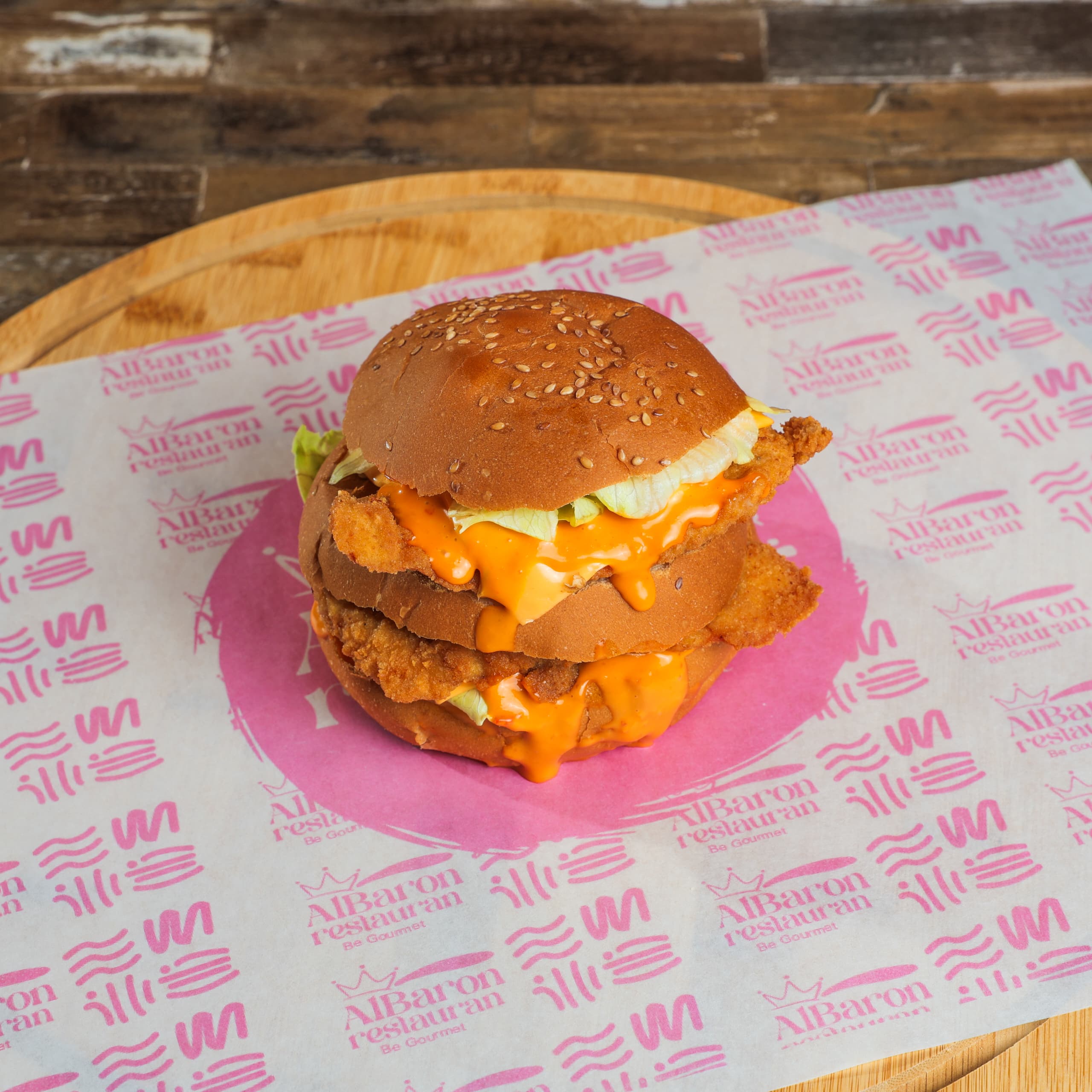 Breaded burger