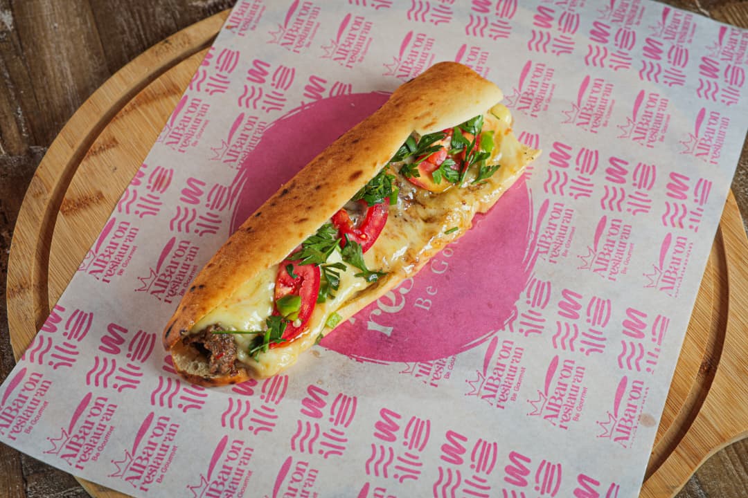 Kebab Meat Sandwich with Cheese