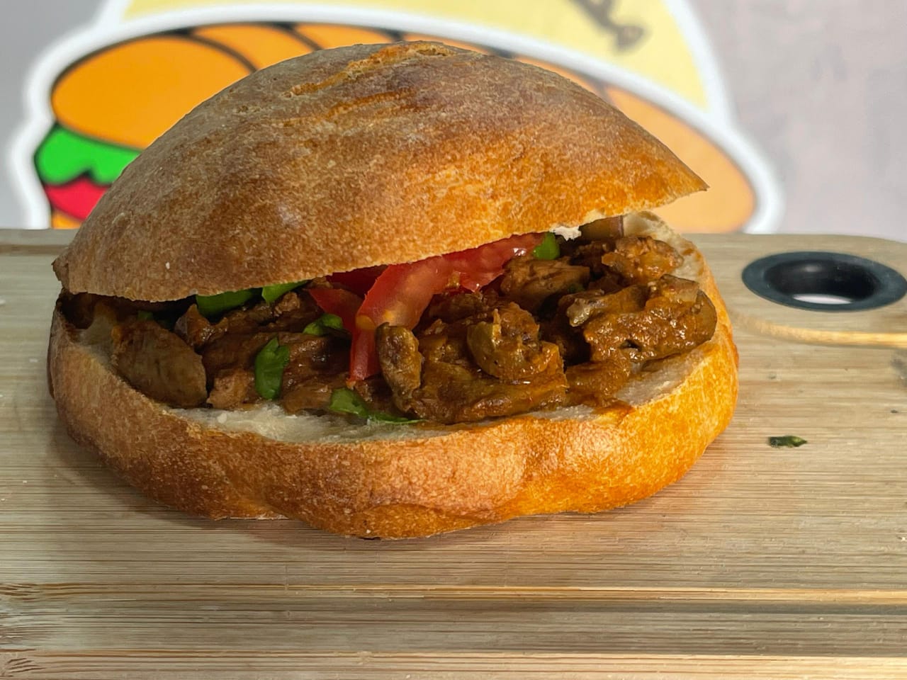 Chicken liver sandwich - Muhawara bread