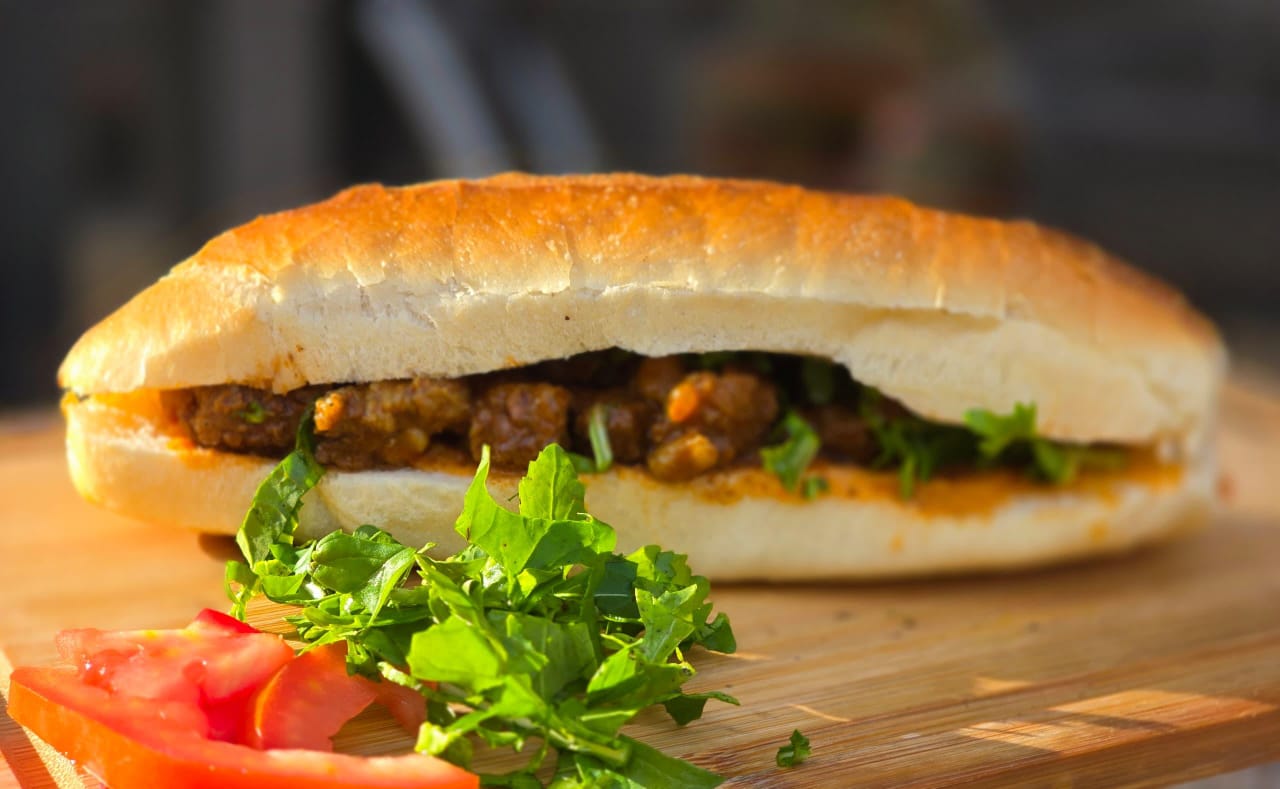 Meat Fry Sandwich - Panini Bread