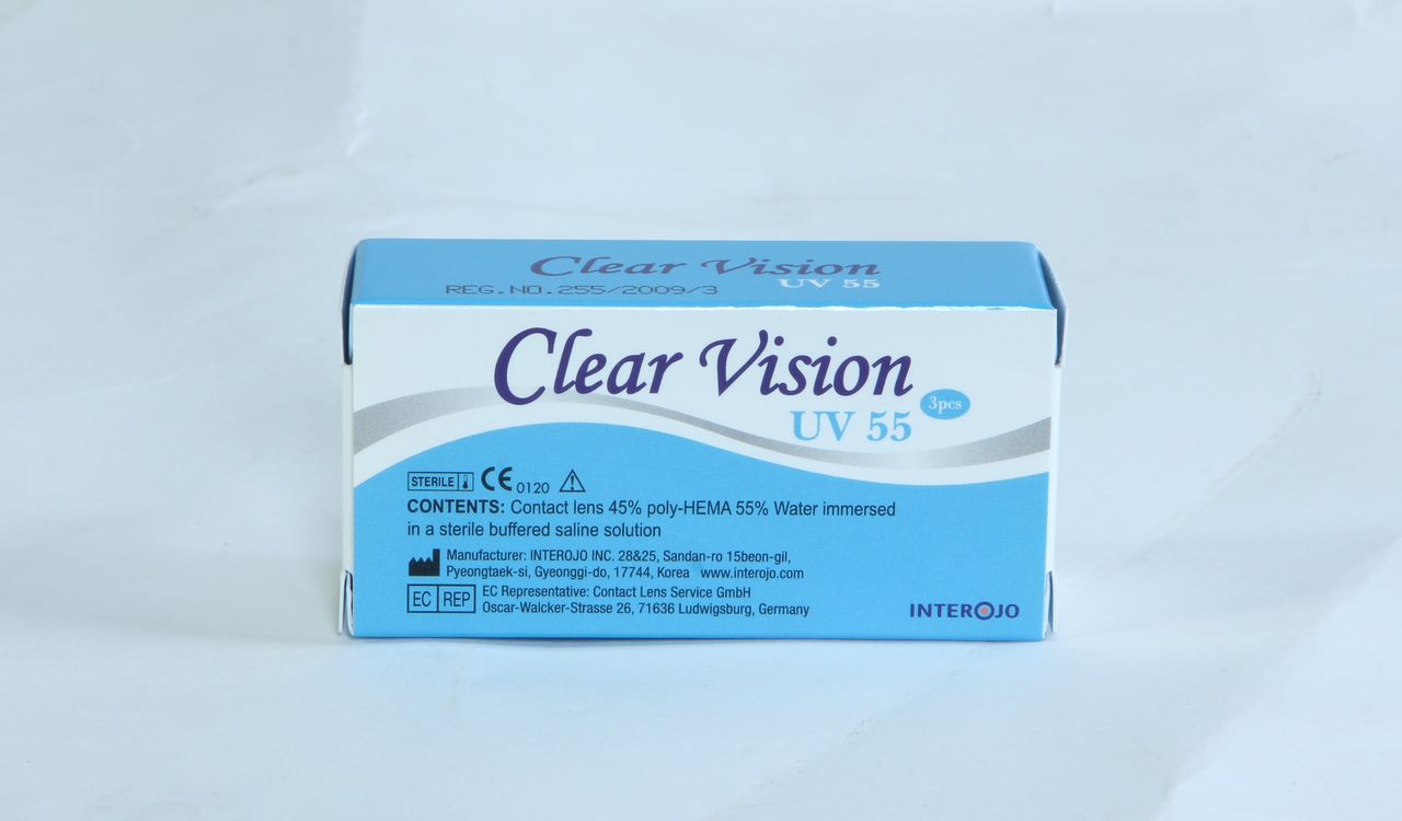 Clear contact lenses