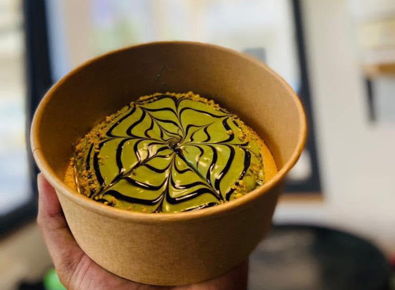 Pistachio pancake