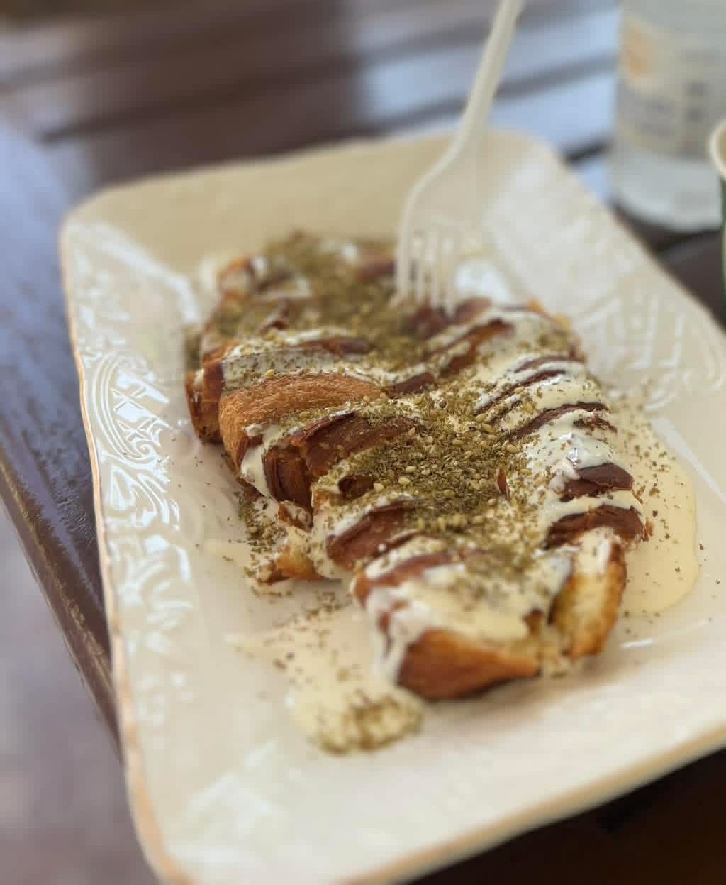 Cheese, honey & zaatar brioche