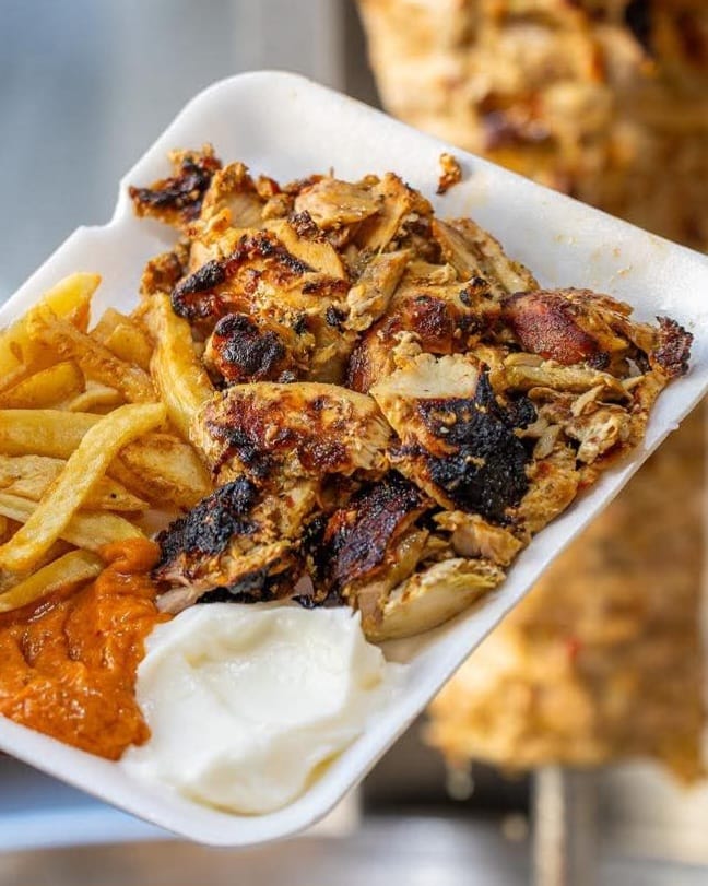 Chicken shawarma meal