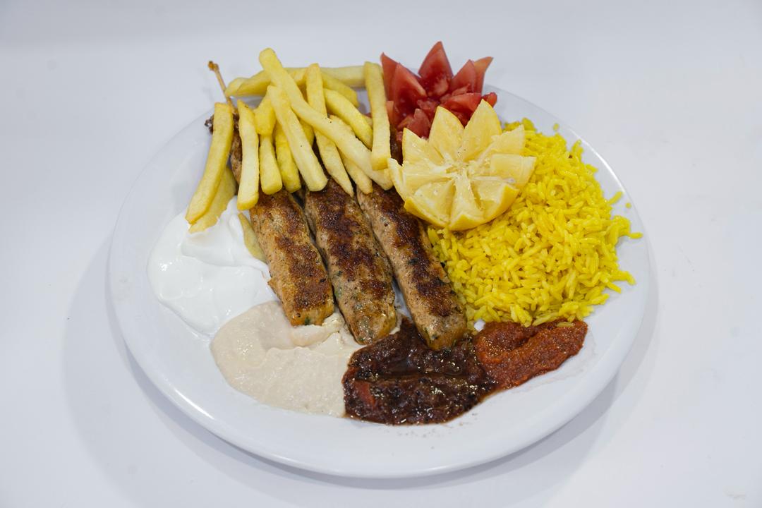 Chicken Kebab Plate - 3 Skewers