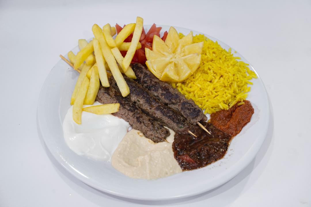 Lamb Kebab Plate - 3 Skewers