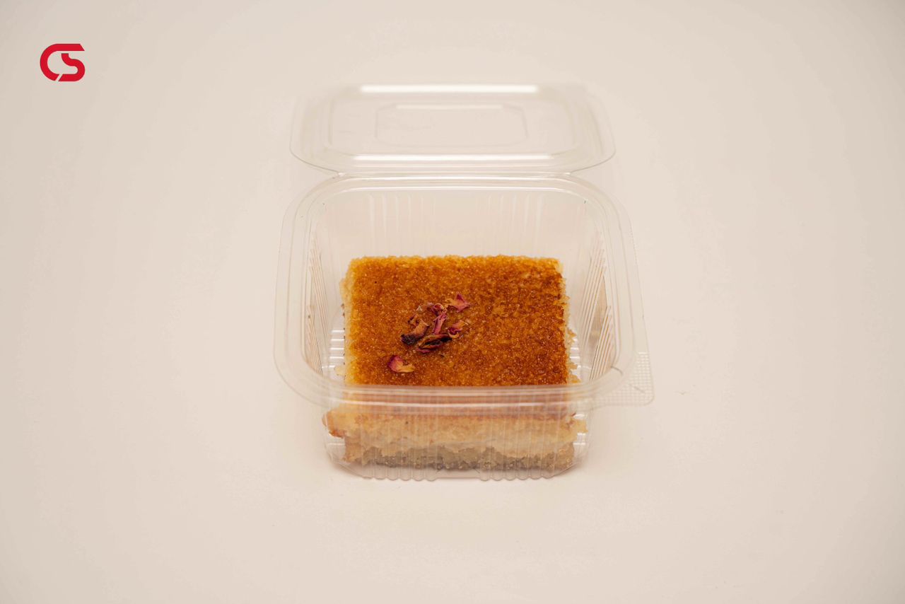 Basbousa with cream