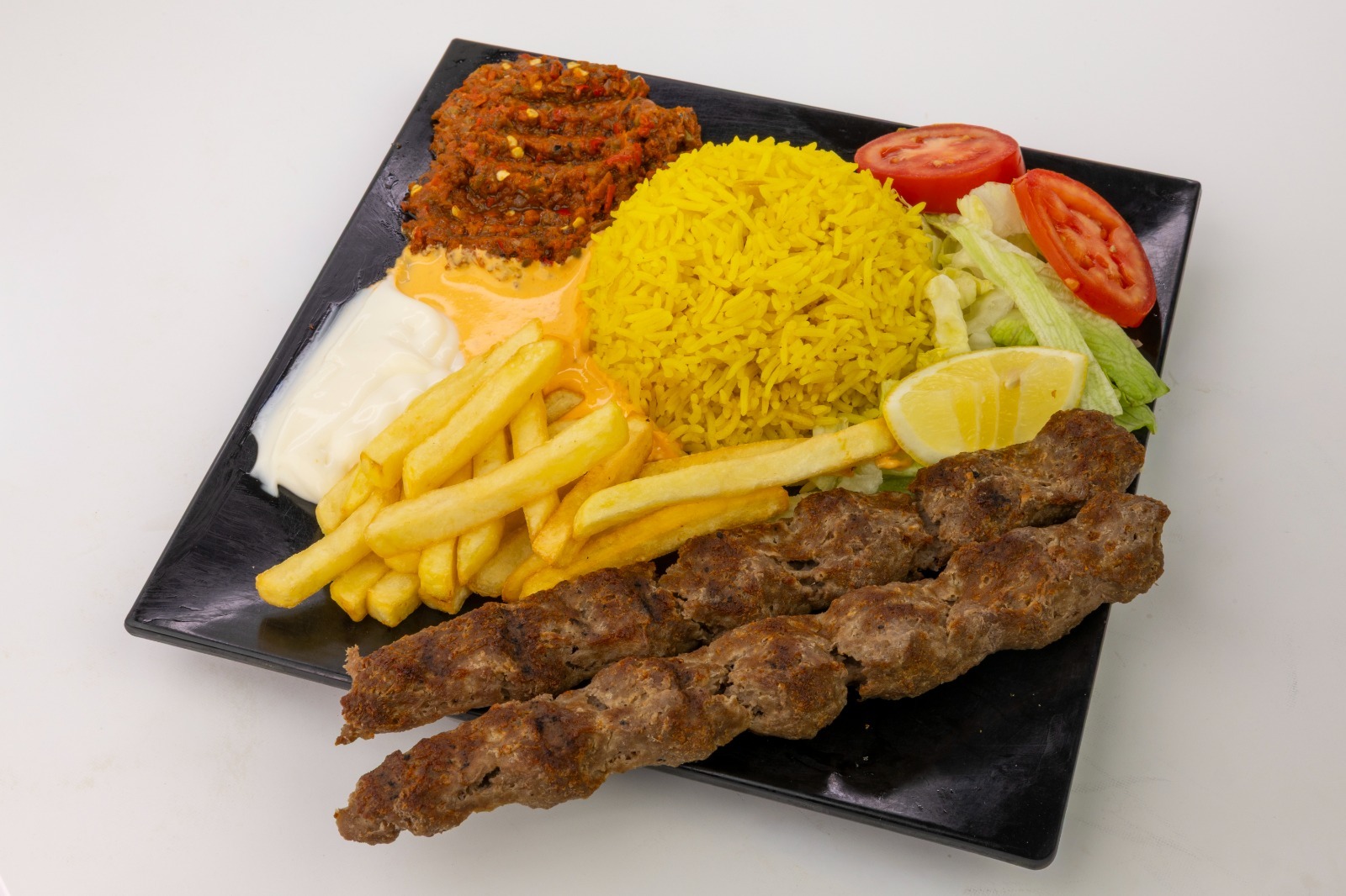 Lamb kebab meal
