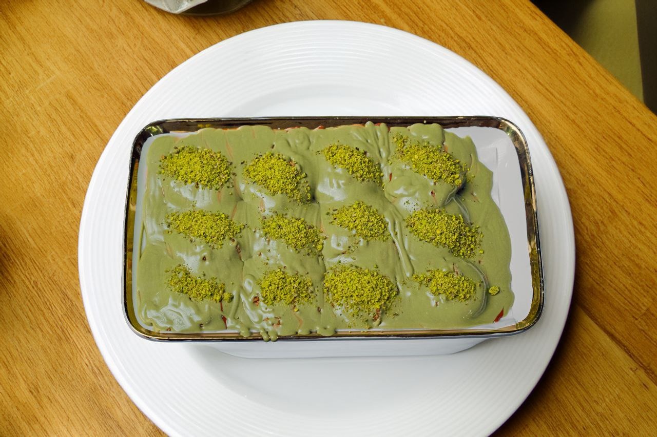 Pistachio mini pancake