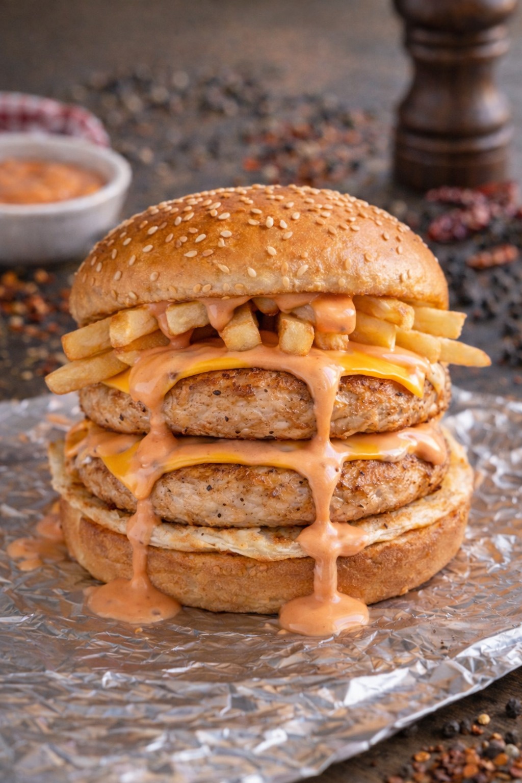 Double Chicken Burger