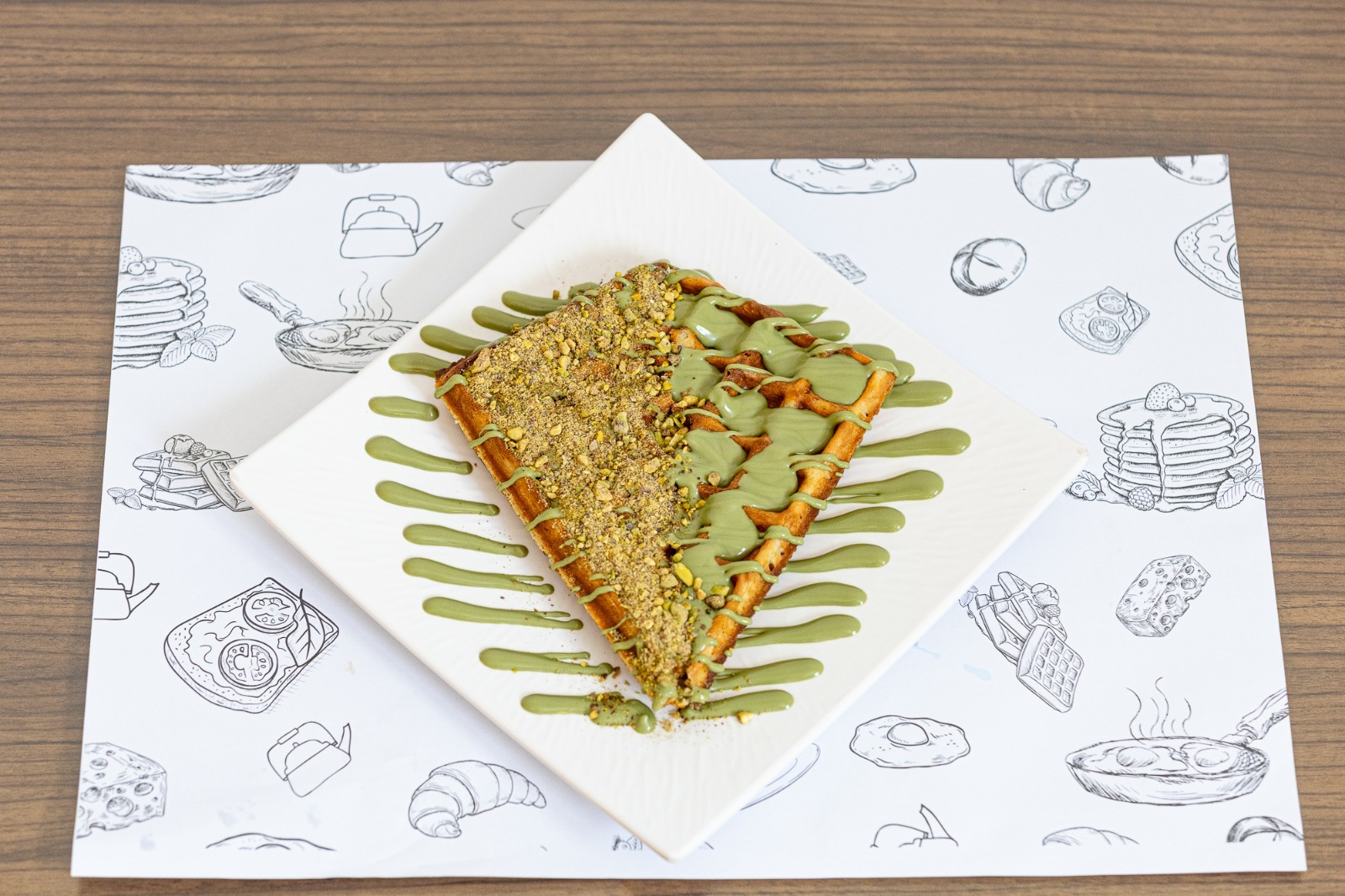 Pistachio Waffles