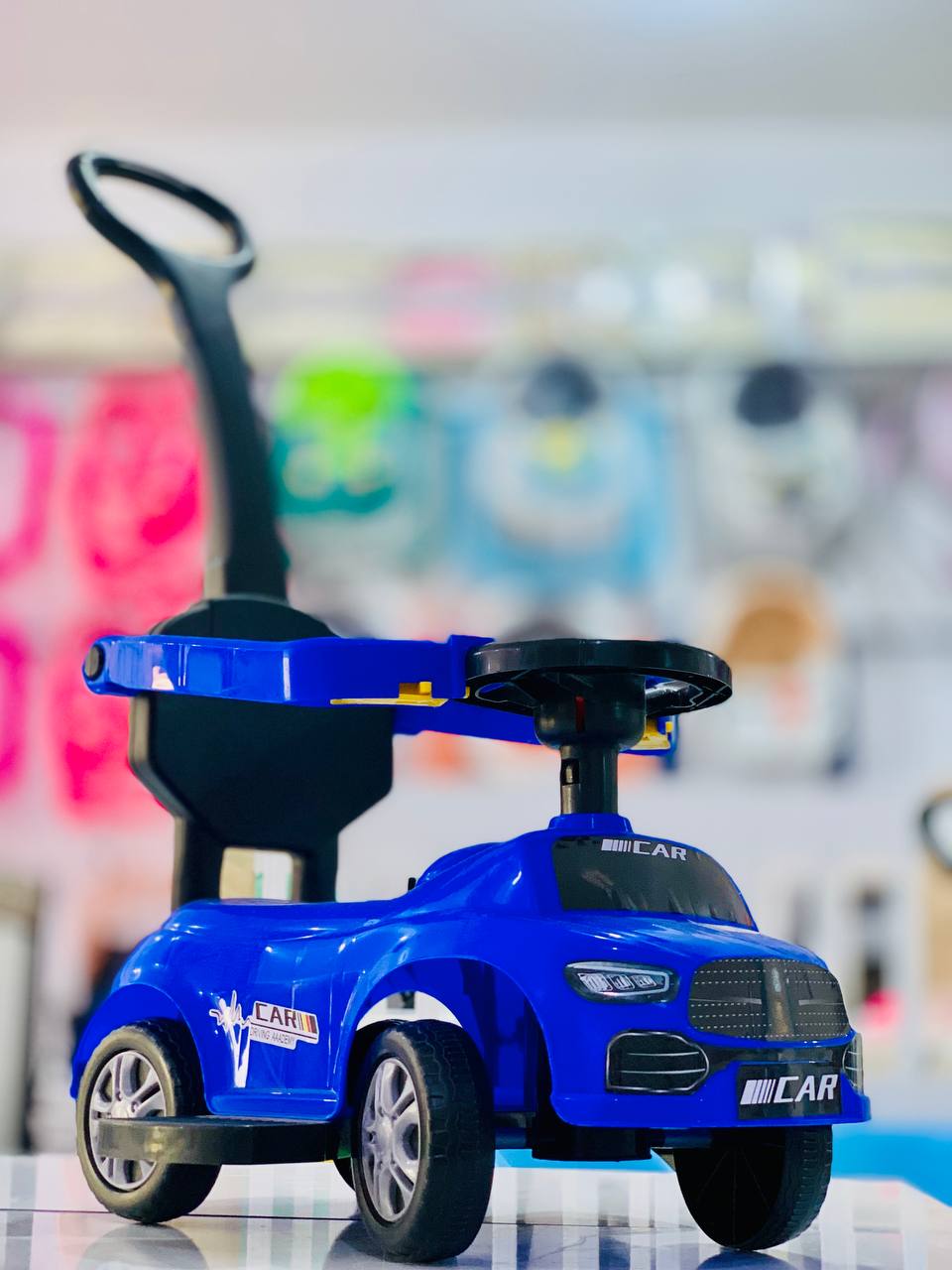 Push car with handle - blue color
