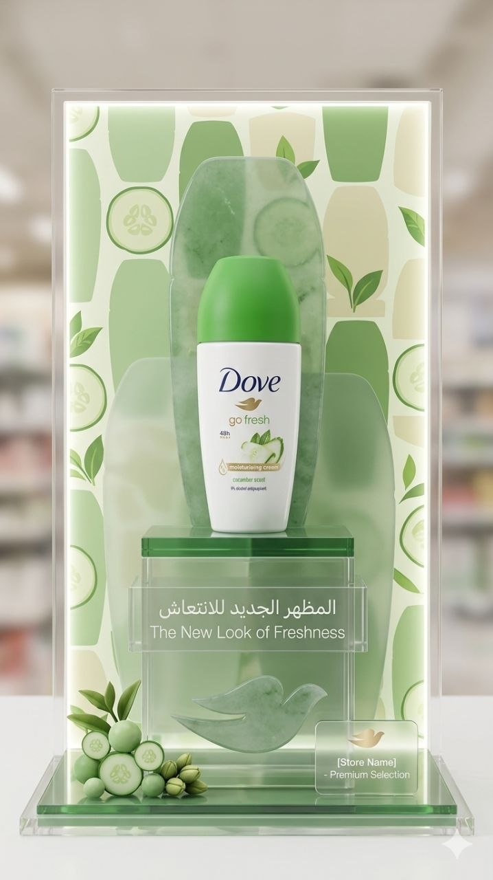 مزيل عرق دوف Go Fresh (بالخيار والنعناع):