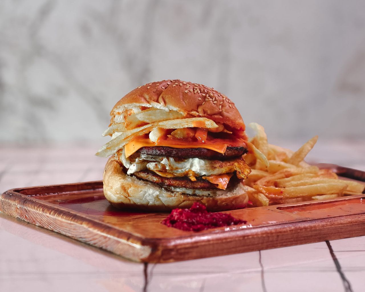 Double Chicken Burger