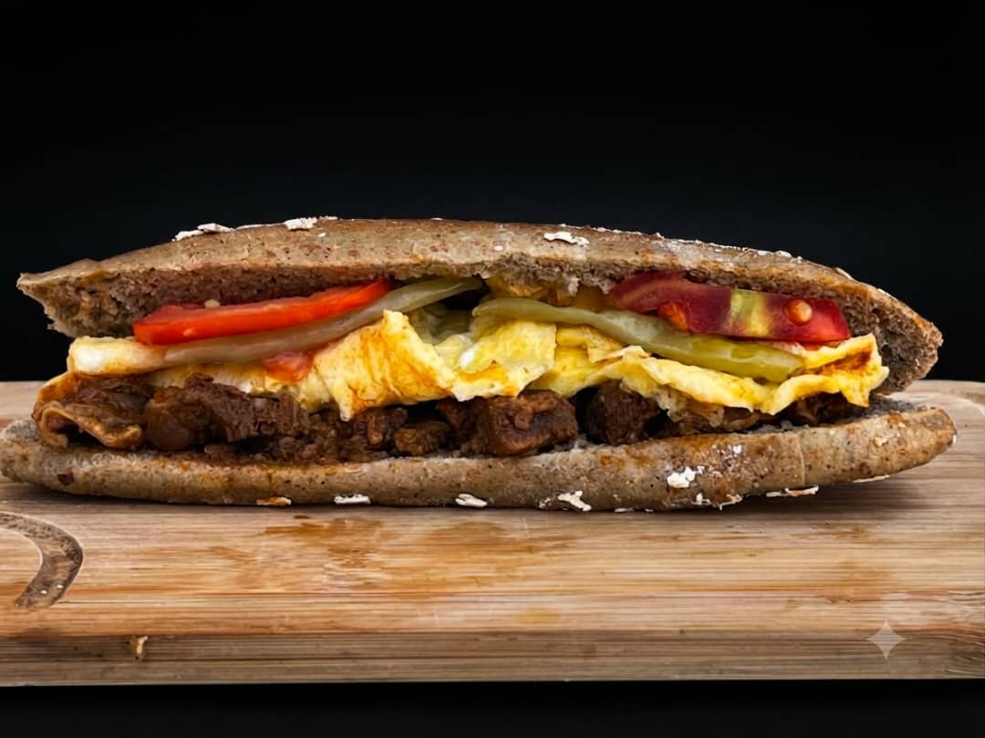 Fried egg sandwich - oat bread