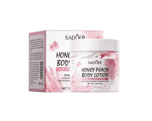 Body lotion with honey and peach