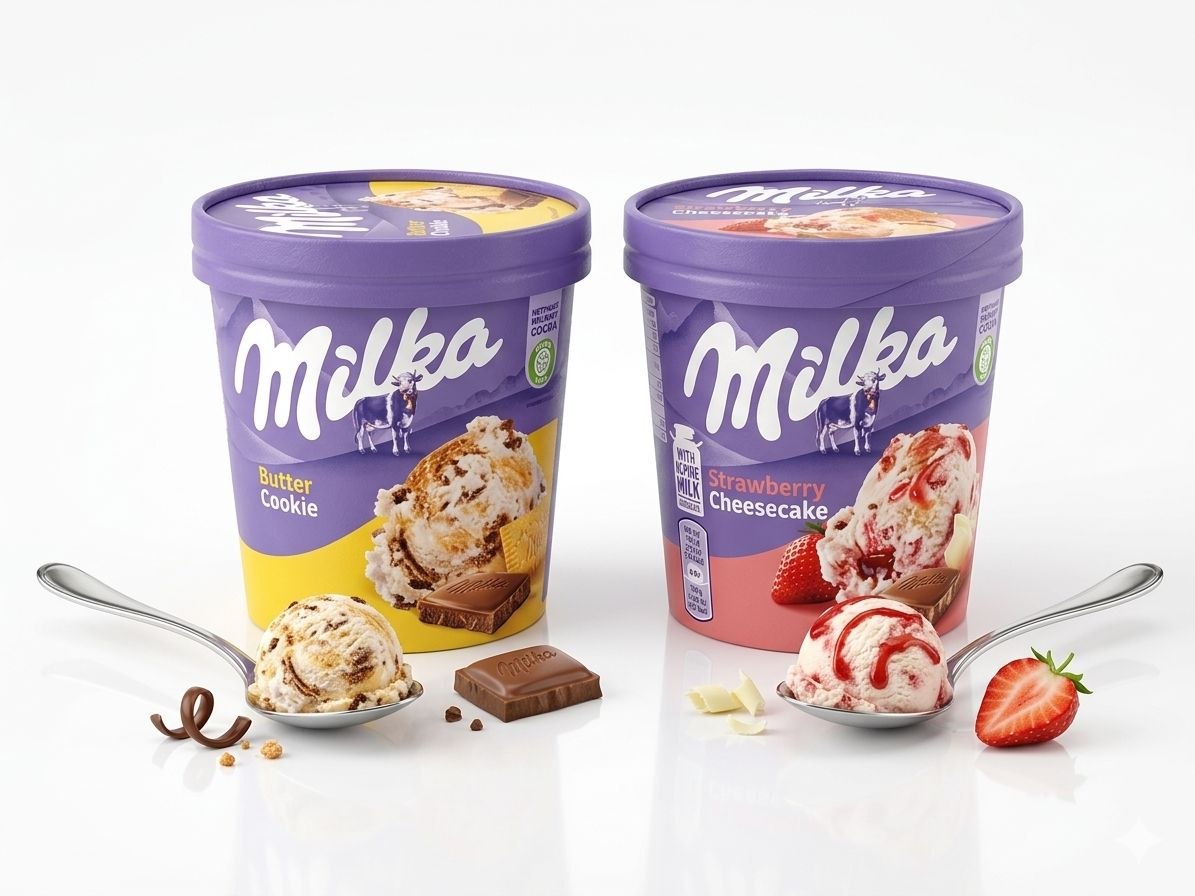 Milka Ice Cream 425ml - Strawberry
