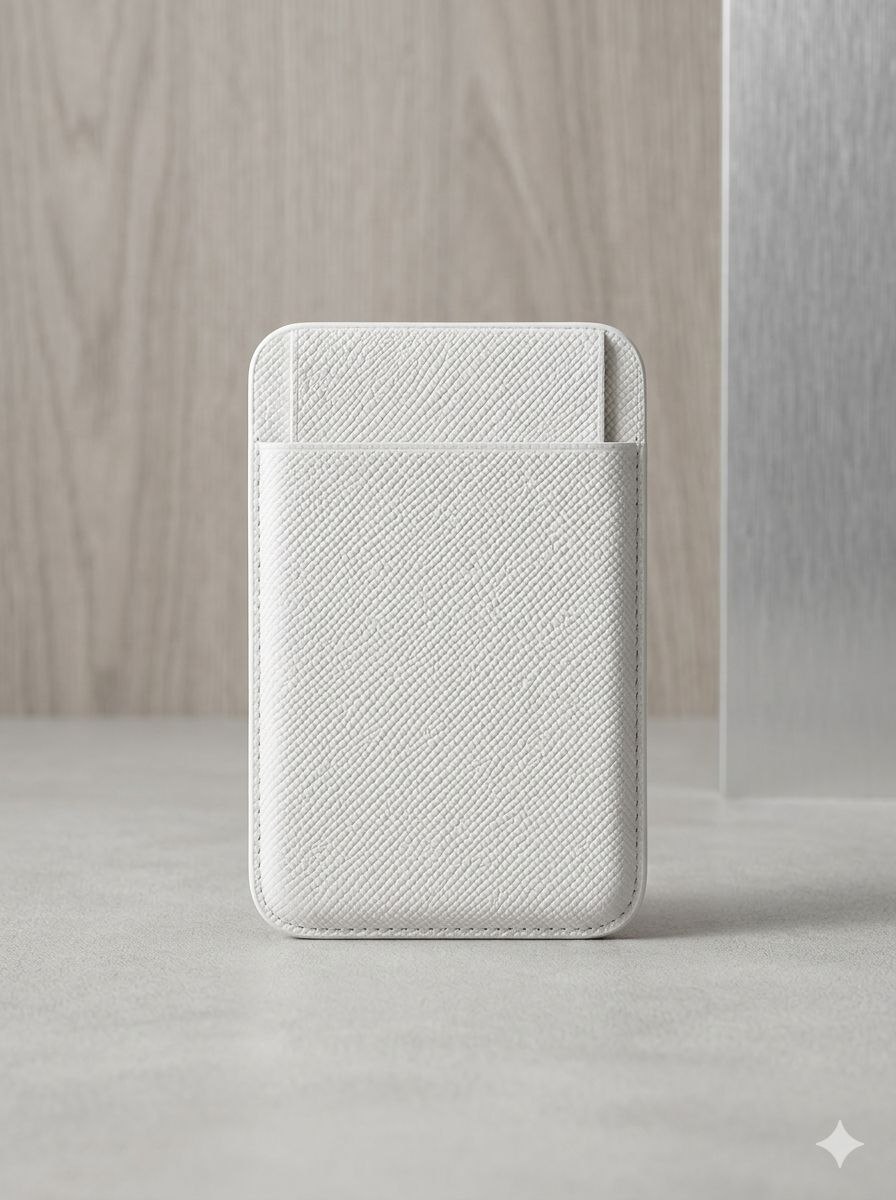 Magnetic Card Wallet - White