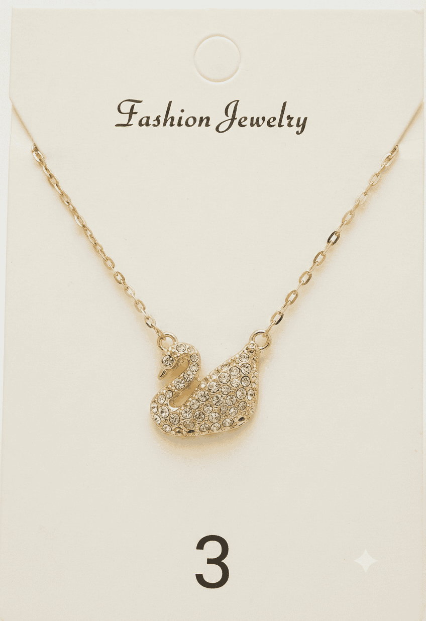 Swan Necklace - Gold Color