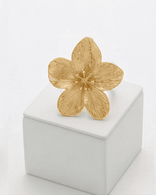 Large prominent flower design ring