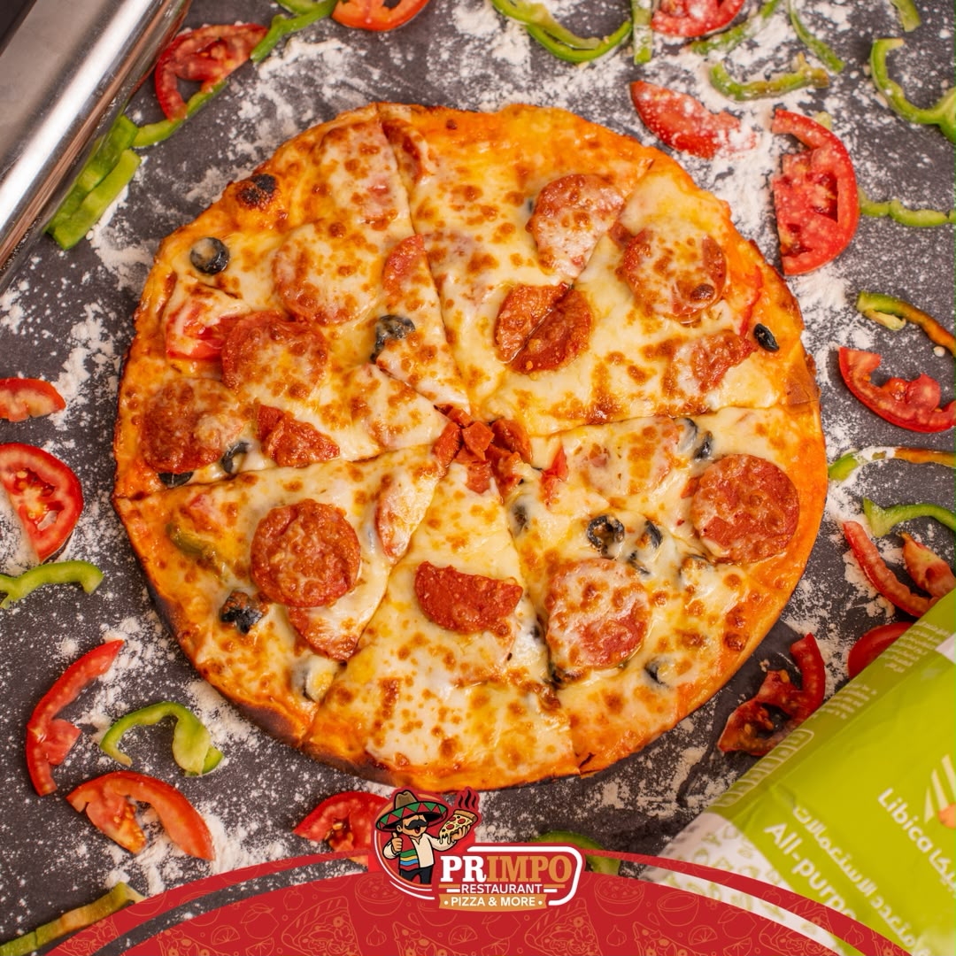 Salami pizza