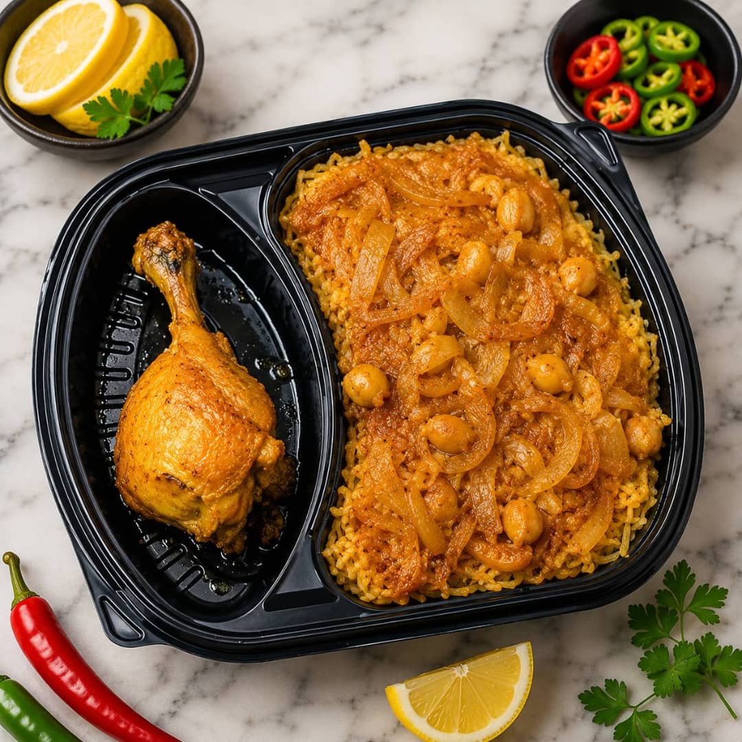 Couscous with national chicken meat