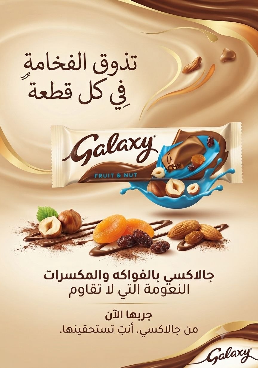 Galaxy chocolate - Fruits and nuts
