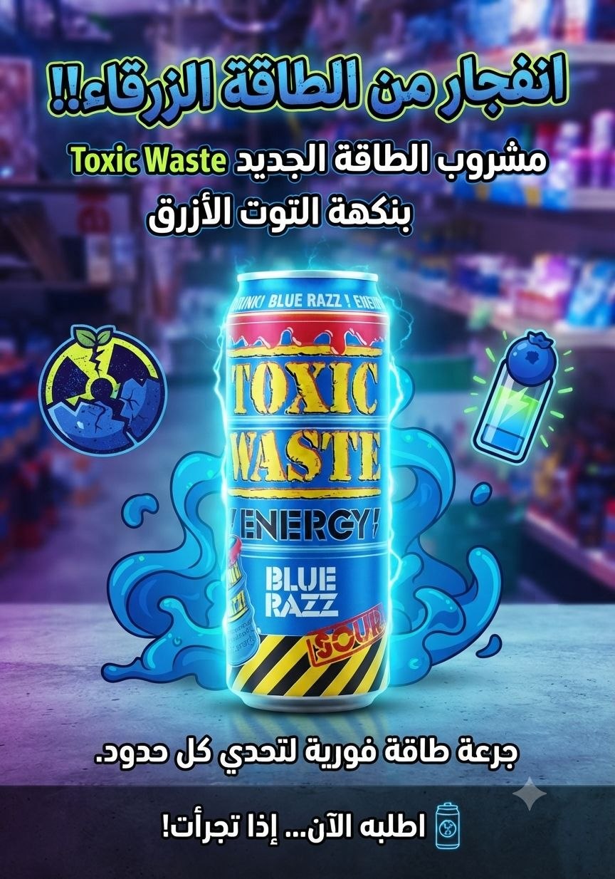 Toxic Waste Energy Drink - Blue Energy Blast