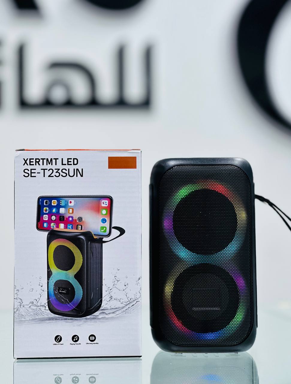 Speaker with light, charging + solar power
