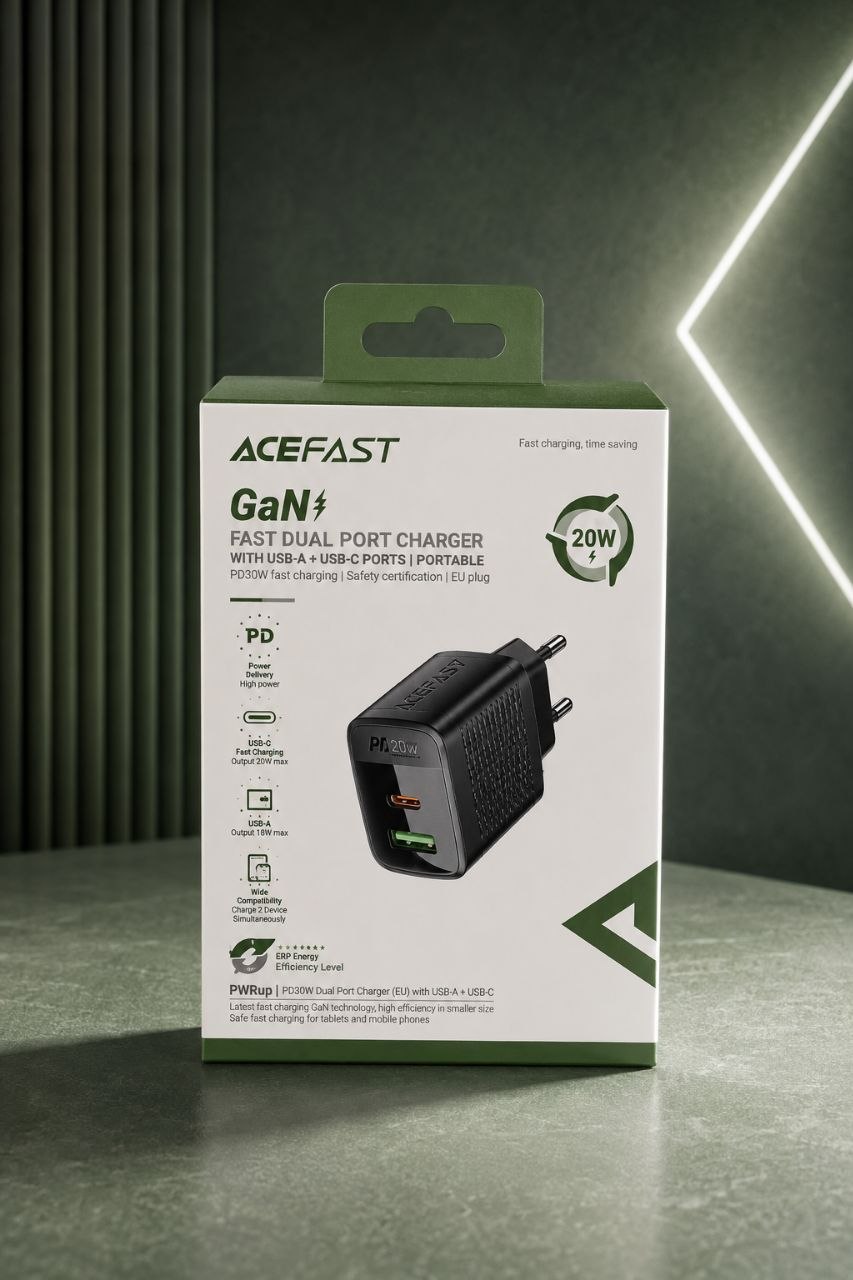 Fast dual-port wall charger head