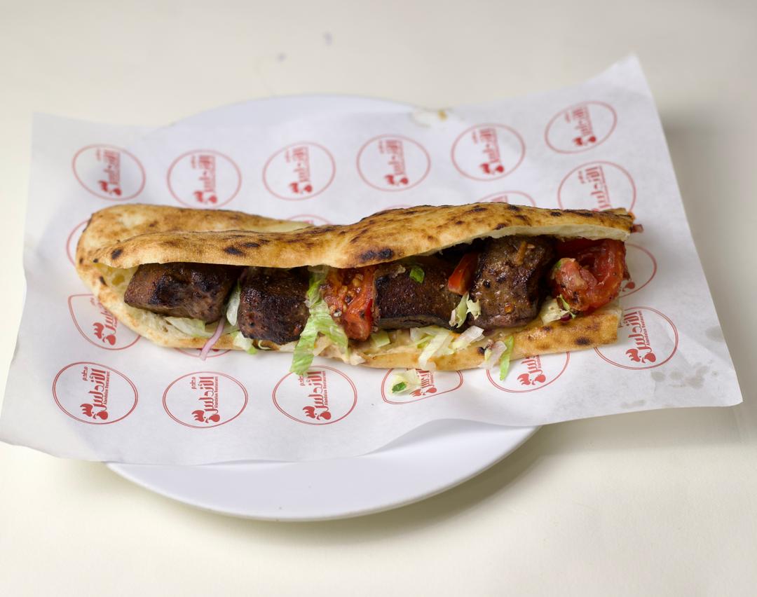 Liver Skewers Sandwich